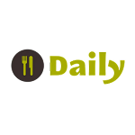 Restorānu, ēdnīcu un kafejnīcu ķēdes"Daily" logo un saite uz mājaslapu.