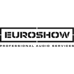 Profesionālu audio pakalpojumu sniedzēja "Euroshow" logo un saite uz mājaslapu.