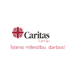 Labdarības organizācijas "Caritas" logo un saite uz majaslapu.