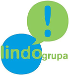 Apģērbu, tekstilizstrādājumu tīrīšanas un veļas mazgāšanas uzņēmuma "Lindo grupas" logo un saite uz mājaslapu.